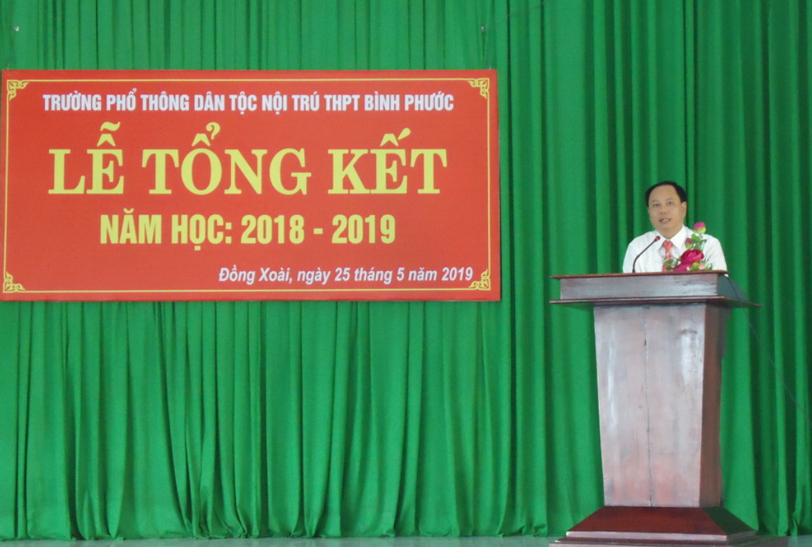 TRƯỜNG PTDTNT THPT BÌNH PHƯỚC TỔ CHỨC LỄ TỔNG KẾT NĂM HỌC 2018 – 2019