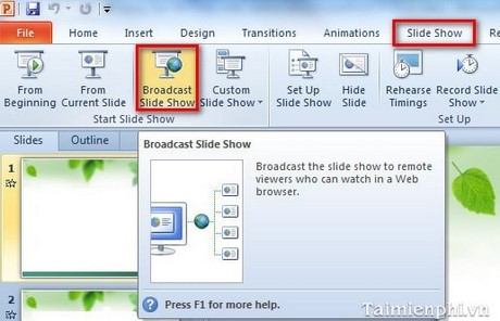 xQAB J7Lb DEwH tao file trinh chieu online bang powerpoint 2010 1