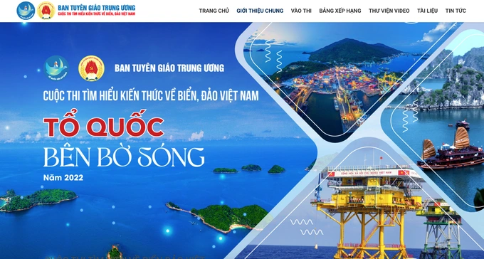 Cuộc thi trực tuyến "Tổ quốc bên bờ sóng"
